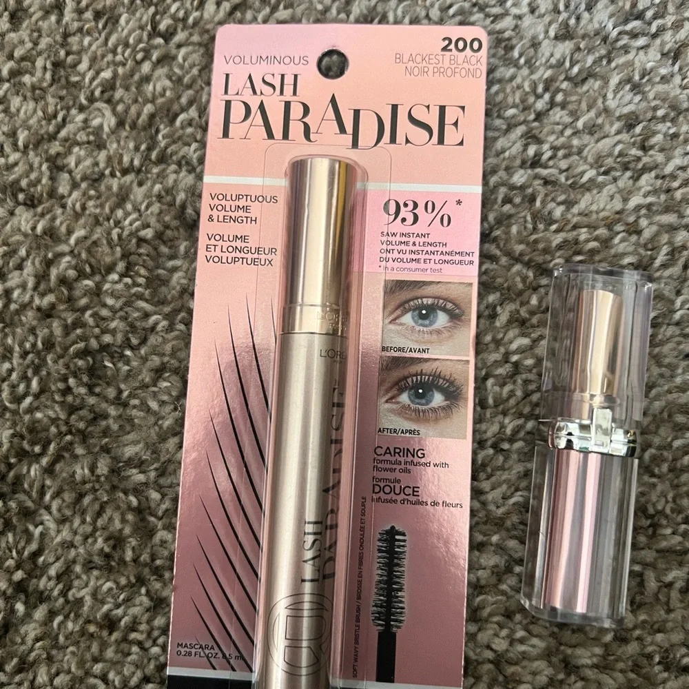 NEW LOREL MASCARA AND LIPSTICK BUNDLE